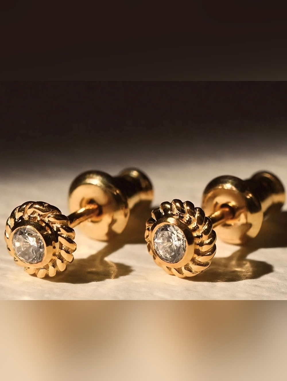 Raven James Sia Stud Earrings - Gold Plated Sterling And Crystals
